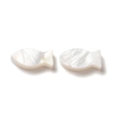 Dije pasador pez 10 mm nácar / 5 uds 0