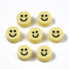 Pasador arcilla polimérica carita feliz 5 mm fimo / 20 uds 0