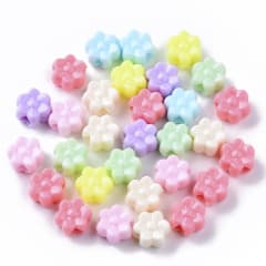 Cuentas plásticas multicolor corazón estrella esfera flor / 25 grs 0