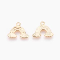 Dije colgante arco iris arcoiris dorado plateado / unidad 0