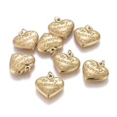 Dije colgante corazón san valentín 16.5 mm acero / unidad 0