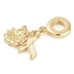 Colgante europeo charm cola sirena caracol mar baño oro / unidad 0