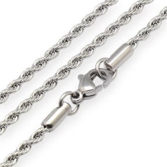 Cadena armada tourbillón de cuerda rope chain acero 3 mm / unidad 0
