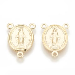 Dije vitela centro rosario virgen baño de oro / unidad 0