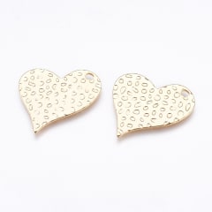 Maxi Dije colgante corazón 27 mm baño oro / unidad 0