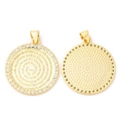 Dije colgante oración Padre nuestro 25 mm baño oro / unidad 0