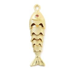 Maxi dije colgante pez 40 mm verano baño de oro / unidad 0