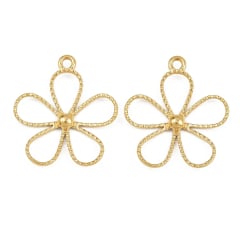 Maxi dije colgante silueta flor 34 mm acero / unidad 0