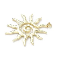 Maxi dije colgante sol 40 mm verano baño de oro / unidad 0