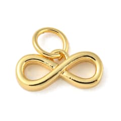 Dije colgante infinito 11.5 mm baño oro / unidad 0