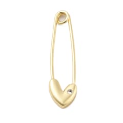 Dije broche pasador de seguridad bebe alpita corazón / unidad 0