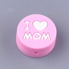 Mordedor silicona love mom mamá bebé portachupete / unidad 0
