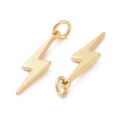 Dije colgante rayo 20 mm baño de oro / unidad 0