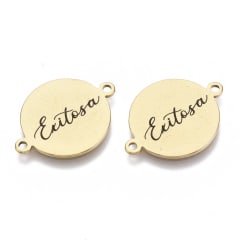Dije conector mensaje exitosa soñadora acero / unidad 0