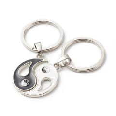 Llavero recuerdo souvenir parejas Yin Yang acero / set 0