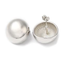 Aros aretes topo semi círculo chunky 19 mm / par 0