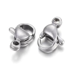 Broche pico loro 9 - 10 - 13 mm acero plateado / unidad 0