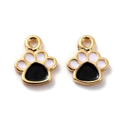 Dije colgante mascota patita esmaltada baño de oro / unidad 0