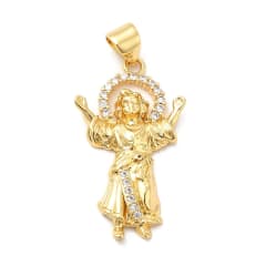 Dije colgante Divino niño jesus 25.5 mm baño de oro / unidad 0