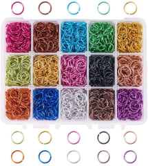 Argollas de unión aluminio 10 mm multicolor / 20 uds 0