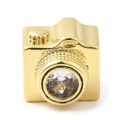 Pasador europeo charm camara dije baño de oro / unidad 0