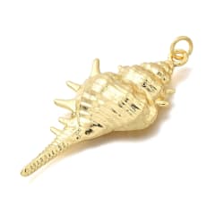 Maxi dije colgante concha de mar 40 mm verano baño de oro / unidad 0