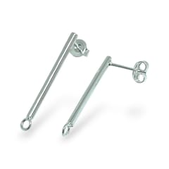 Base de aros topito tubo 30x2 mm baño de plata / par 0