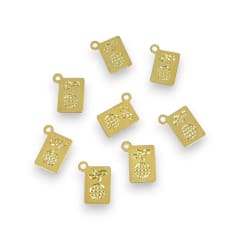 Mini dije pasaporte viaje avion mundo 9 mm gold-filled / unidad 0