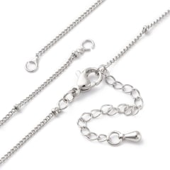 Cadena base para armar collar 45 cm baño oro platino / unidad 0