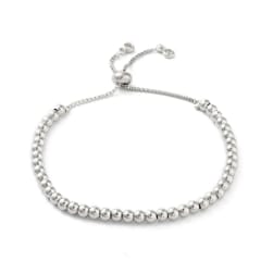 Pulsera ajustable balines 4 mm baño platino / unidad 0