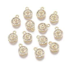 Dije colgante mini baño de oro zircón / unidad 2