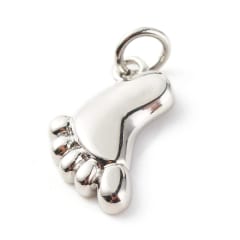 Dije colgante pie bebé 19 mm baño platino / unidad 0