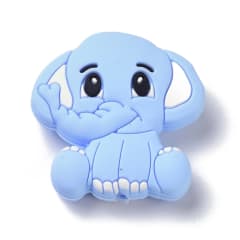 Mordedor pasador silicona elefante bebé portachupete / unidad 0