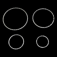 Figura cerrada círculo baño de plata / unidad 0