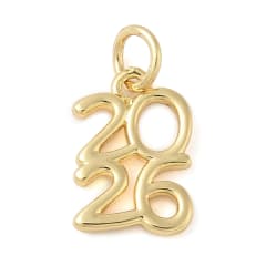 Dije colgante nuevo año 2026 baño de oro / unidad 0