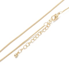 Cadena armada tejido serpiente 1 mm baño oro platino / unidad 0
