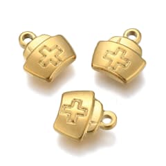 Dije colgante enfermera salud 13 mm acero / unidad 0