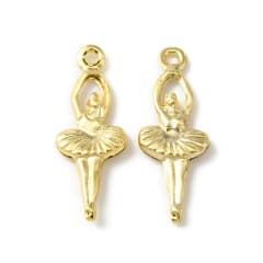 Dije colgante bailarina 18.5 mm baño de oro / unidad 0