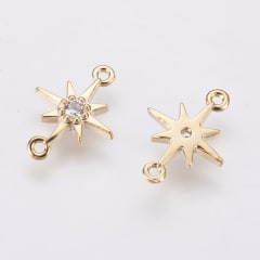 Dije mini estrella fugaz baño de oro / unidad 0