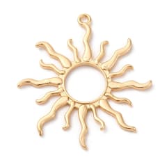 Maxi dije colgante sol 50 mm verano baño de oro / unidad 0