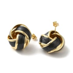 Aros topo topito nudo 21 mm baño de oro / par 0