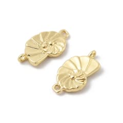 Dije conector caracol 20 mm baño oro / unidad 0