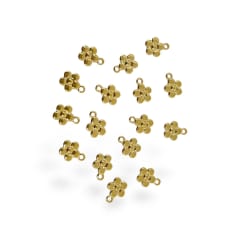 Mini dije flor 6 mm gold-filled / unidad 0