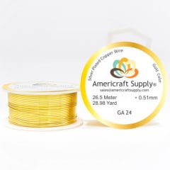 Alambre calibre 24 dorado americraft supply gold / Rollo 0