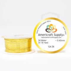 Alambre calibre 26 dorado americraft supply gold / Rollo 0