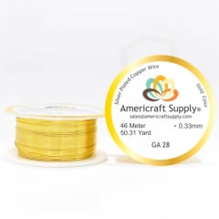 Alambre calibre 28 dorado americraft supply gold / Rollo 0