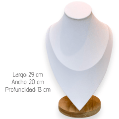 Exhibidor mostrario cuello alargado madera eco cuero grande / unidad 0