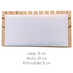 Exhibidor mostrario collar pulsera eco cuero madera horizontal / unidad 0