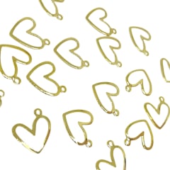 Mini dije corazón silueta colgante 12 mm gold-filled / unidad 0