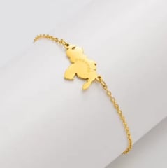 Pulsera con mapa de venezuela 7 estrellas en acero / unidad 0